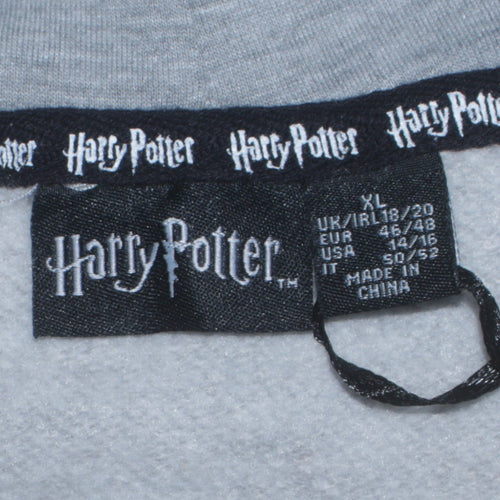 Harry Potter Women's Grey Hogwarts Pullover Hoodie XL