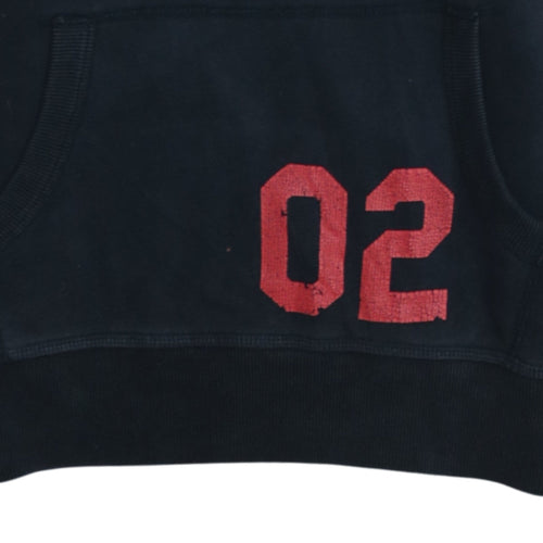 Superdry Men's Black Pullover Hoodie S Motor-X Team Logo