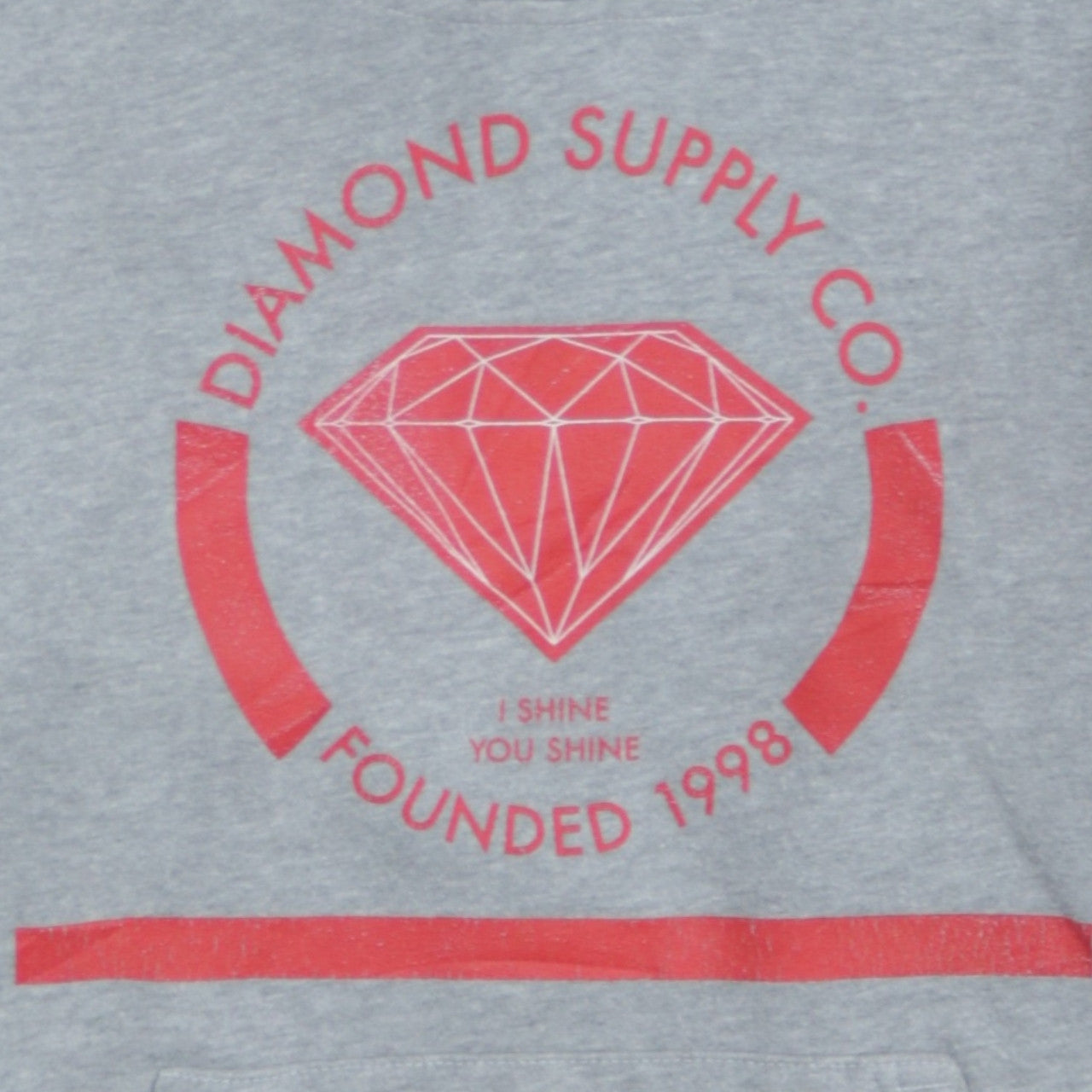Diamond Supply Co Women's Grey Small Pullover Hoodie Sweatshirt