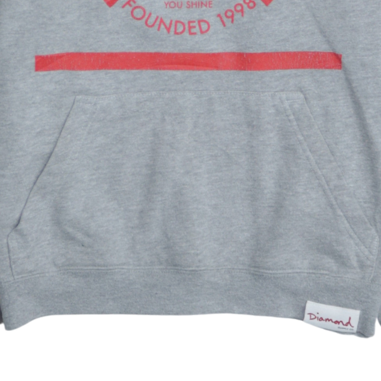 Diamond Supply Co Women's Grey Small Pullover Hoodie Sweatshirt