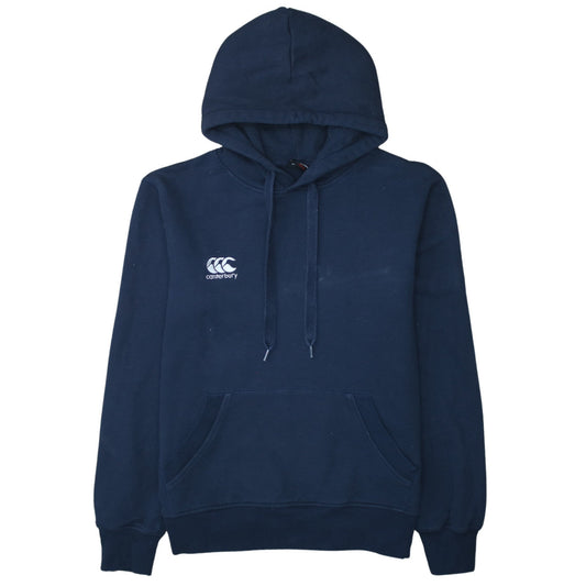 Canterbury Mens Blue Pullover Hoodie Size M Fleece Rugby Sweatshirt