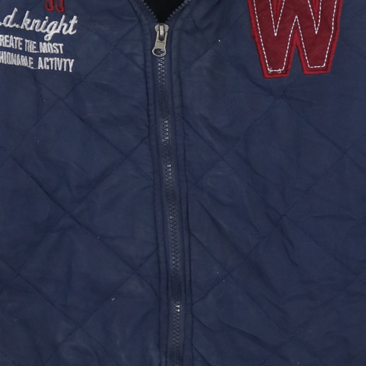 H.O.Knight Men's Blue 3XL Quilted Varsity Jacket