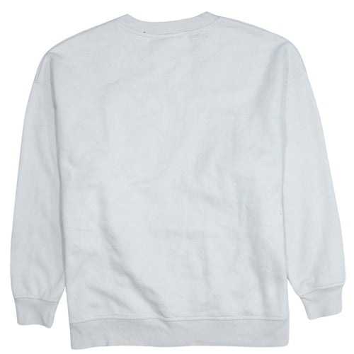 Smiley World Women's White Graphic Pullover Sweatshirt M