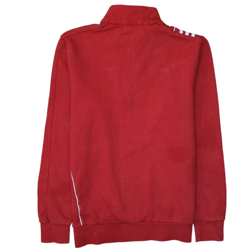 adidas Mens Red 1/4 Zip Sports Sweatshirt Size M Regular Fit