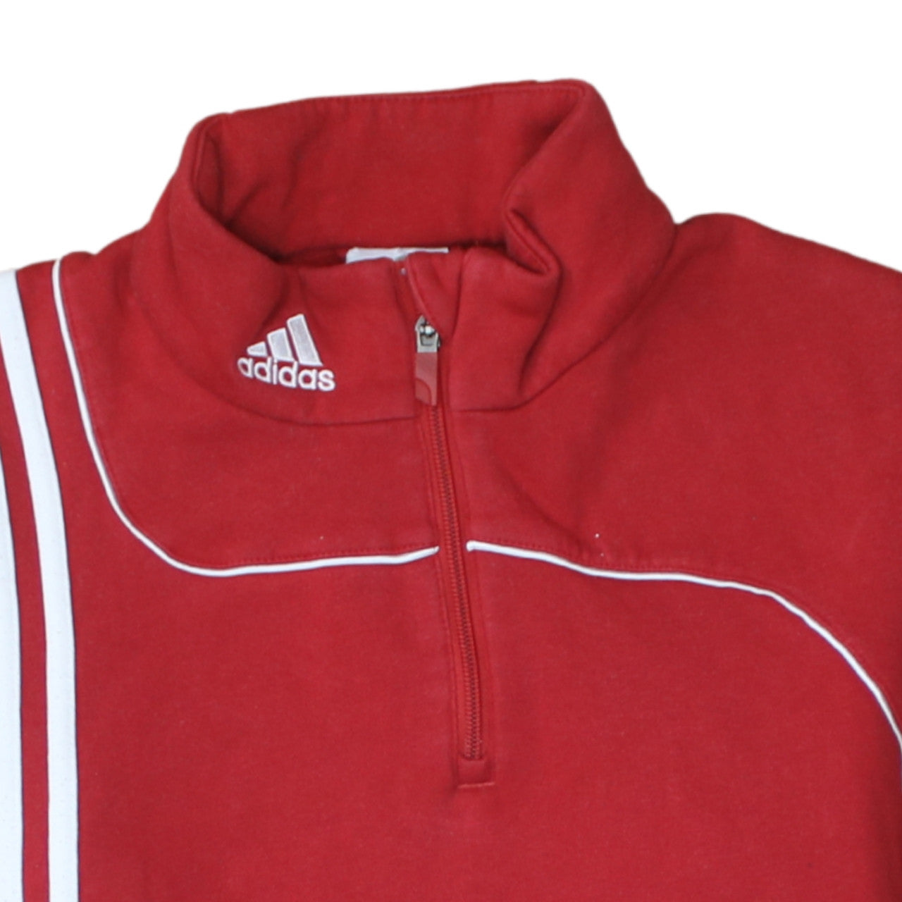 adidas Mens Red 1/4 Zip Sports Sweatshirt Size M Regular Fit