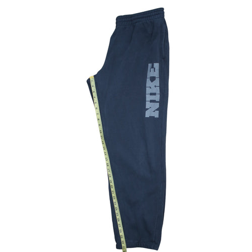 Nike Men's Blue L Fleece Sweatpants with Logo Tapered Fit
