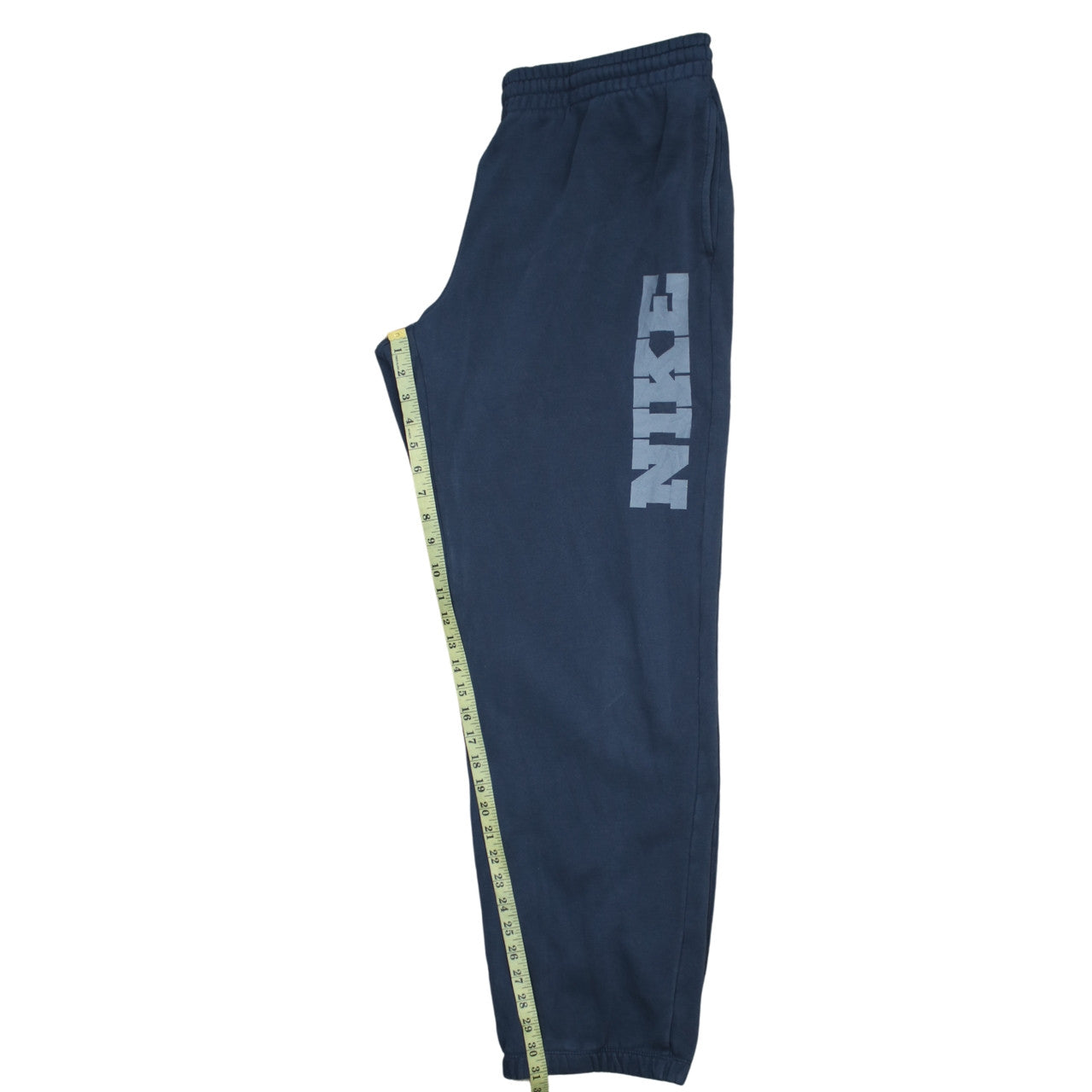 Nike Men's Blue L Fleece Sweatpants with Logo Tapered Fit