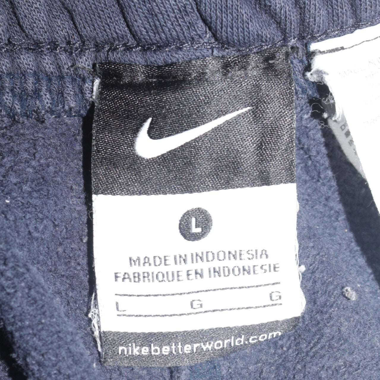 Nike Men's Blue L Fleece Sweatpants with Logo Tapered Fit