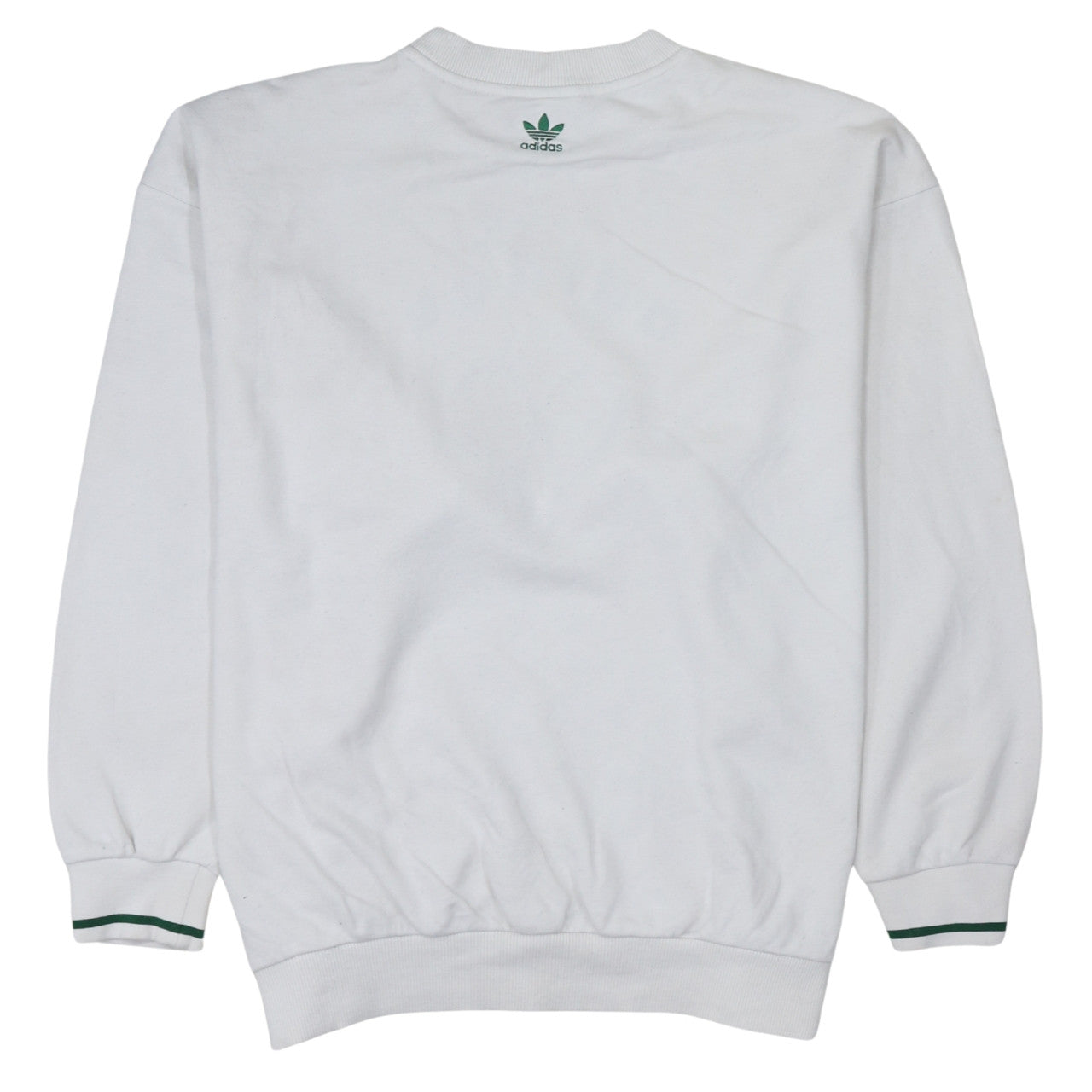 Adidas Womens White Tennis Academy Sweatshirt Size 8 Cotton Crew Neck