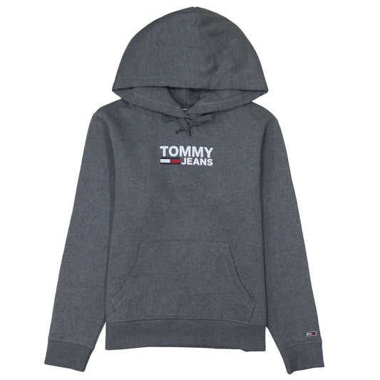 Tommy Jeans Women's Grey Medium Pullover Hoodie Cotton Blend
