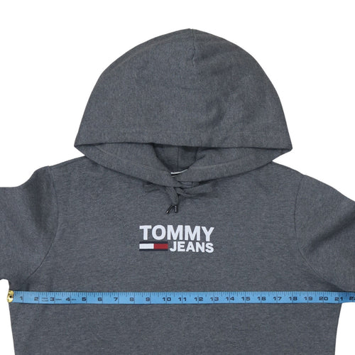 Tommy Jeans Women's Grey Medium Pullover Hoodie Cotton Blend
