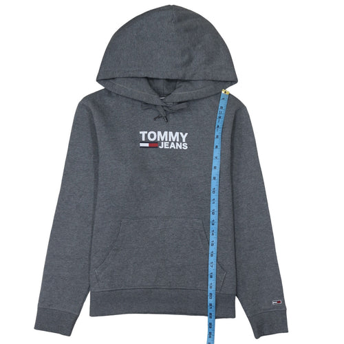 Tommy Jeans Women's Grey Medium Pullover Hoodie Cotton Blend