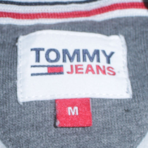 Tommy Jeans Women's Grey Medium Pullover Hoodie Cotton Blend