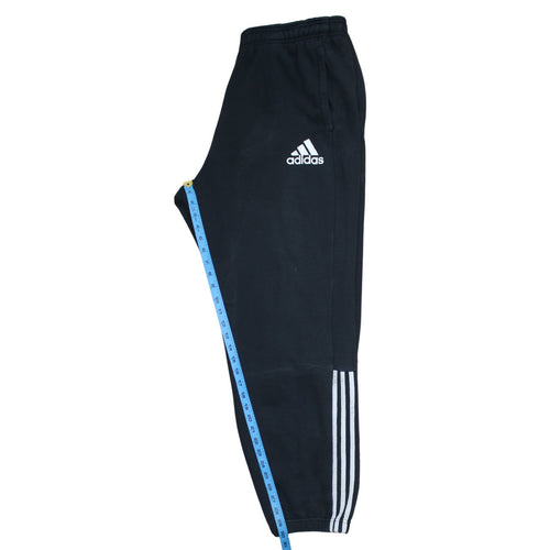 Adidas Men's Black XL Jogger Trousers with Stripe Logo