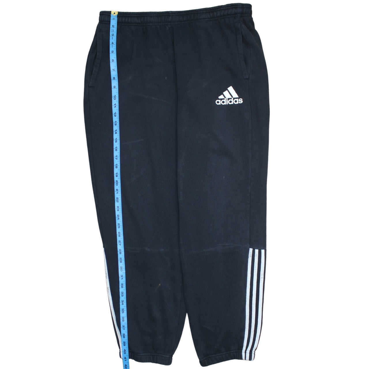 Adidas Men's Black XL Jogger Trousers with Stripe Logo