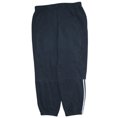 Adidas Men's Black XL Jogger Trousers with Stripe Logo
