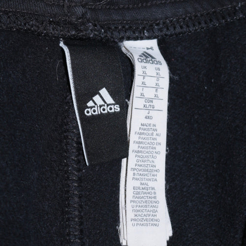 Adidas Men's Black XL Jogger Trousers with Stripe Logo