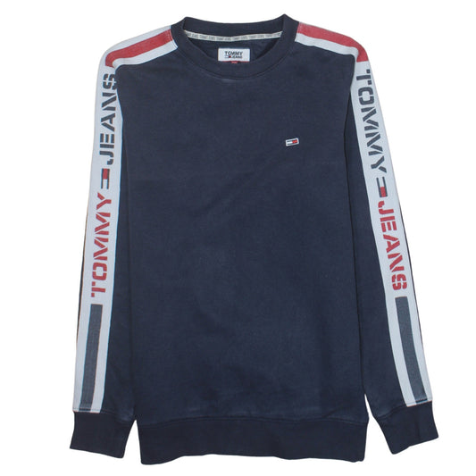 Tommy Jeans Men's Blue Logo Crew Neck Sweatshirt Size M