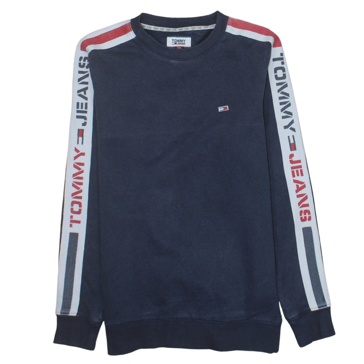 Tommy Jeans Men's Blue Logo Crew Neck Sweatshirt Size M