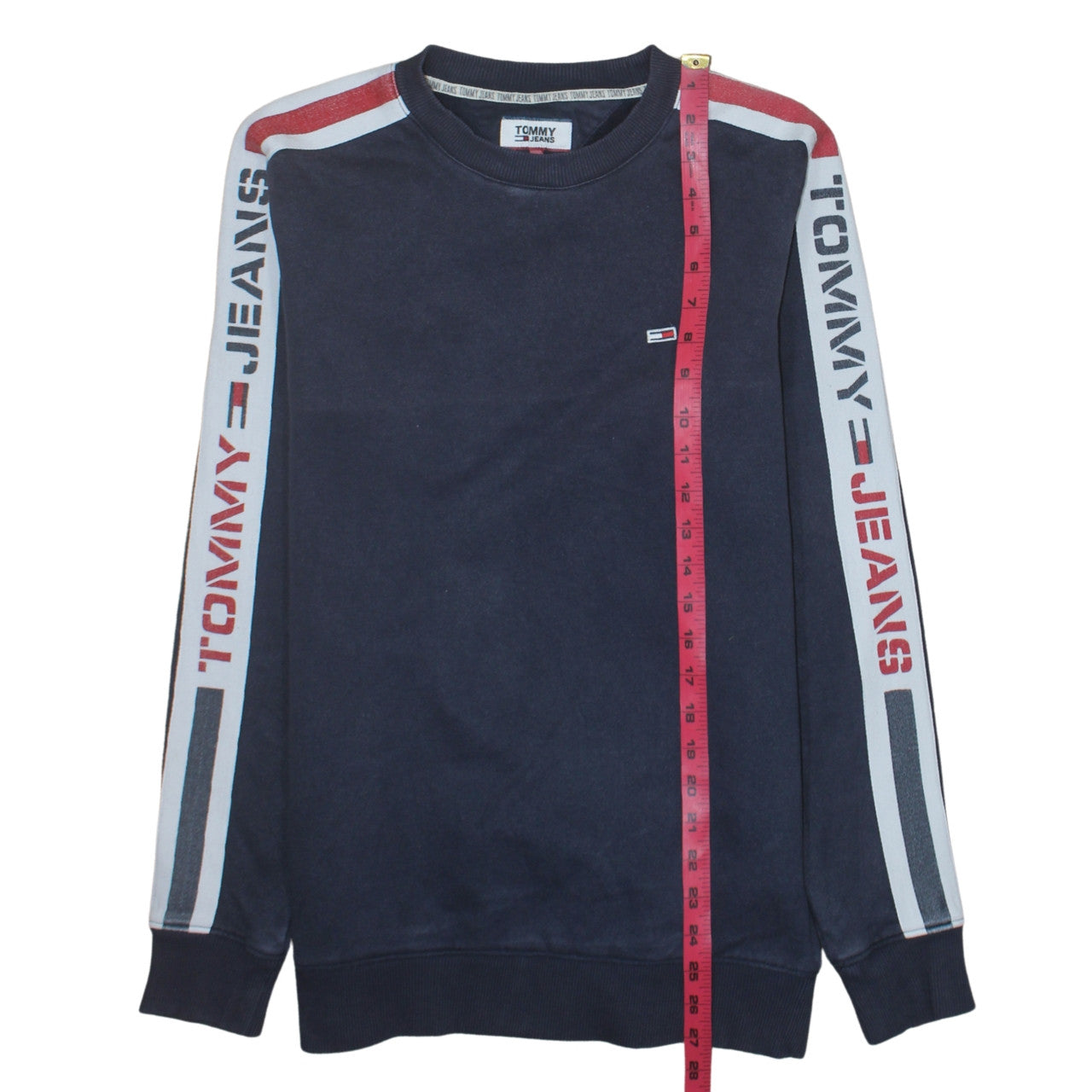 Tommy Jeans Men's Blue Logo Crew Neck Sweatshirt Size M