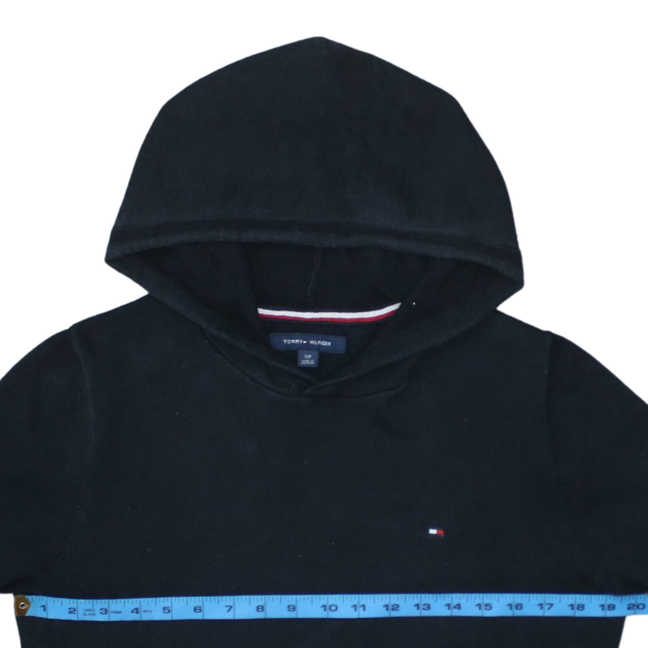Tommy Hilfiger Men’s Black Pullover Fleece Hoodie Size S