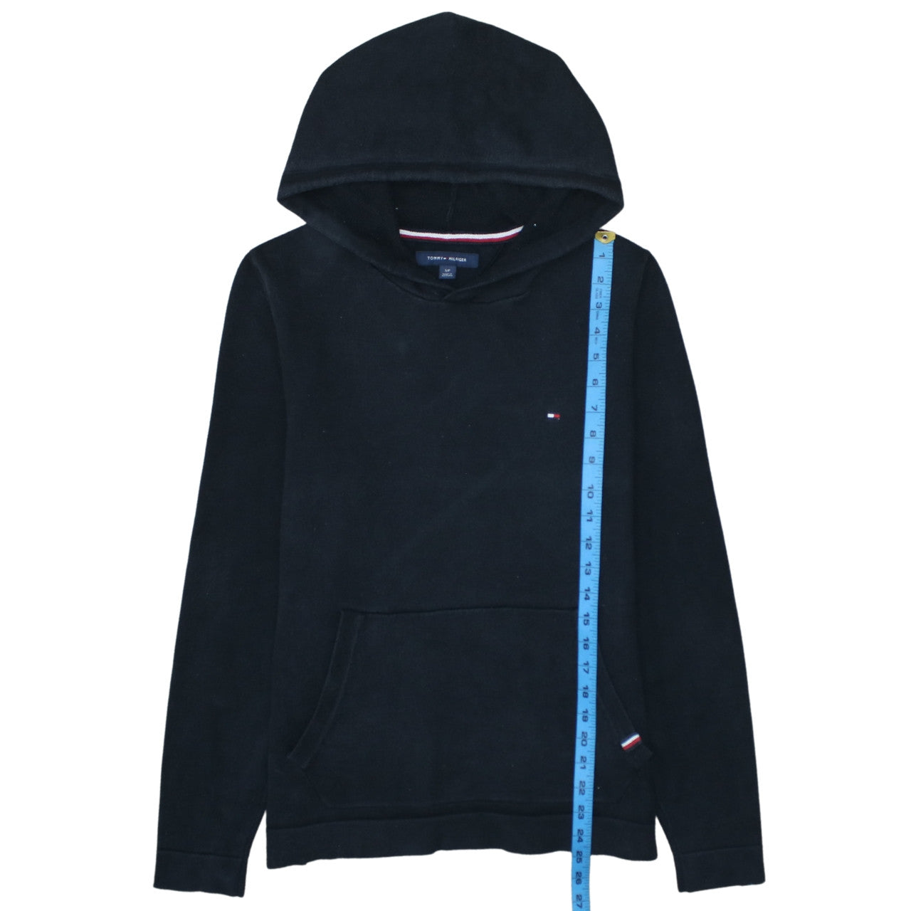 Tommy Hilfiger Men’s Black Pullover Fleece Hoodie Size S