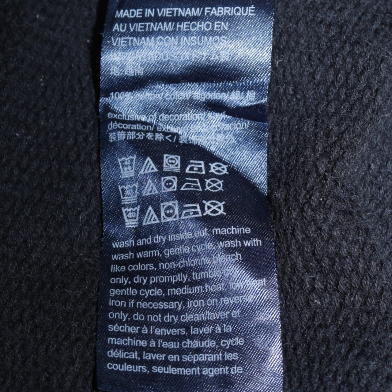 Tommy Hilfiger Men’s Black Pullover Fleece Hoodie Size S