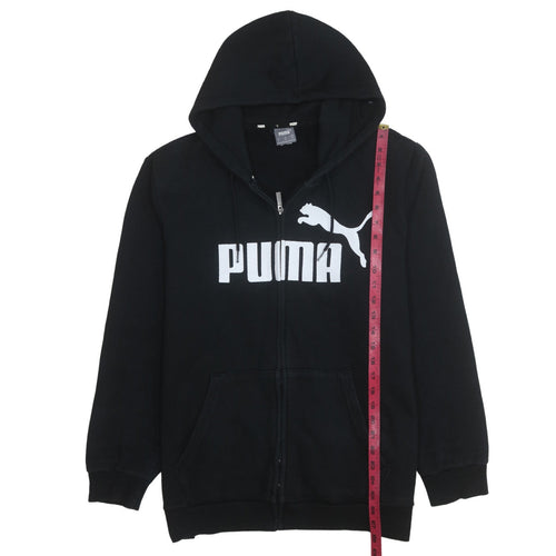 Puma Men's Black XL Full Zip Graphic Hoodie