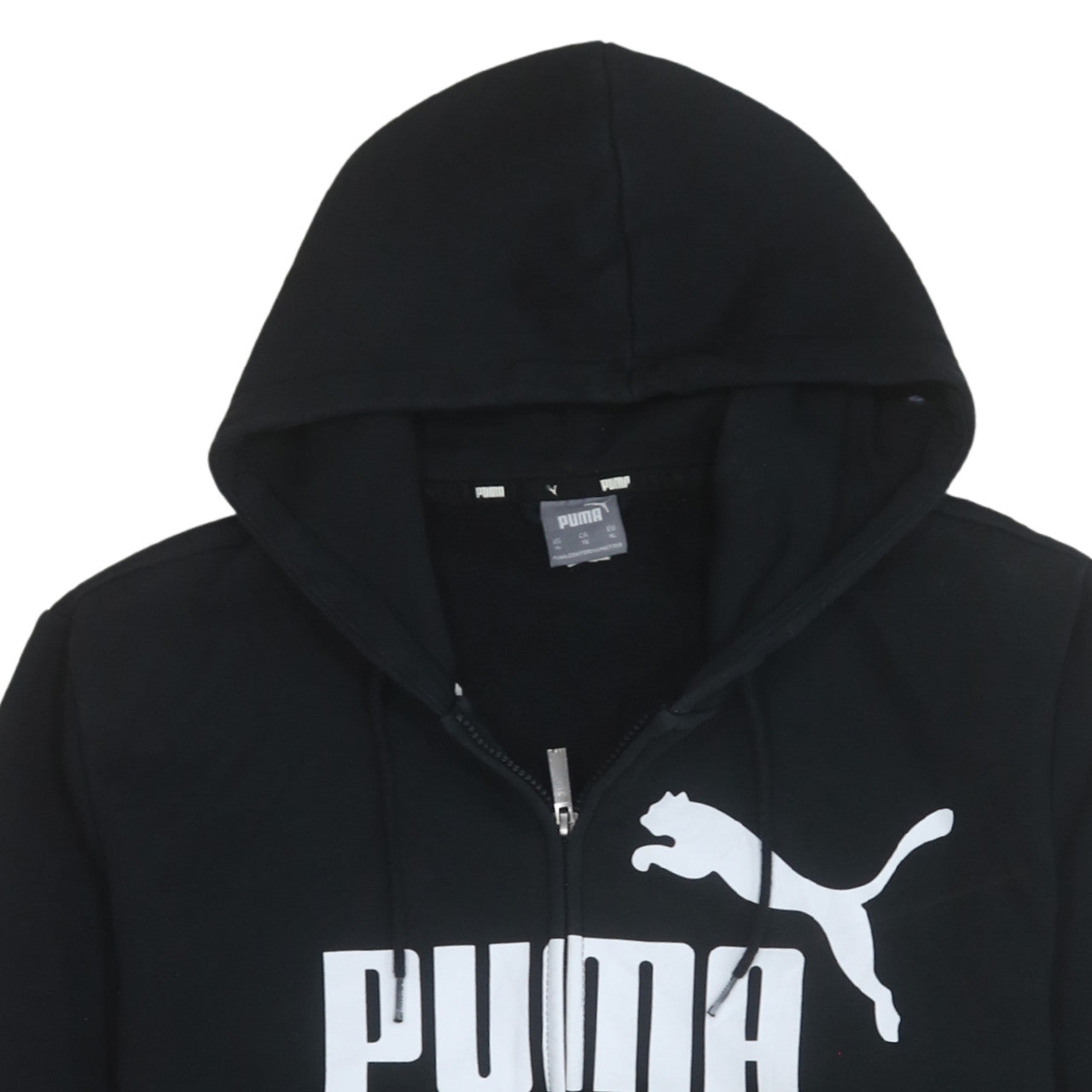 Puma Men's Black XL Full Zip Graphic Hoodie