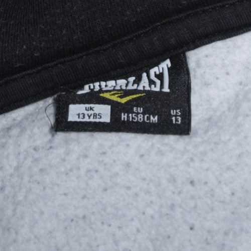 Everlast Boys Grey and Black Full Zip Hoodie 13 Years Cotton Blend