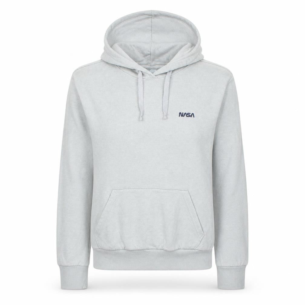 Front view of H&M Divided Women’s Grey NASA Pullover Hoodie XS Cotton Blend