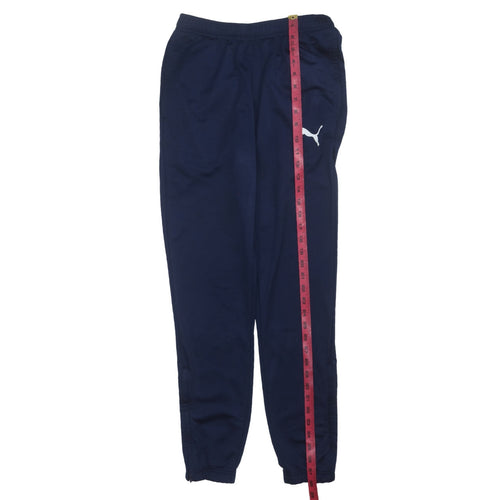 Puma Men's Blue Small Jogger Trousers with Logo
