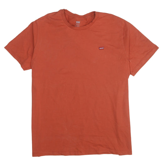 Levi's Men's Orange XL Crew Neck Cotton T-Shirt