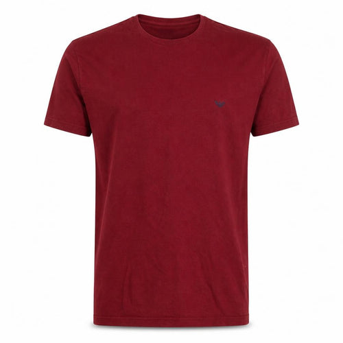 Emporio Armani Men's Red Cotton Crew Neck Short Sleeve T-Shirt Size L