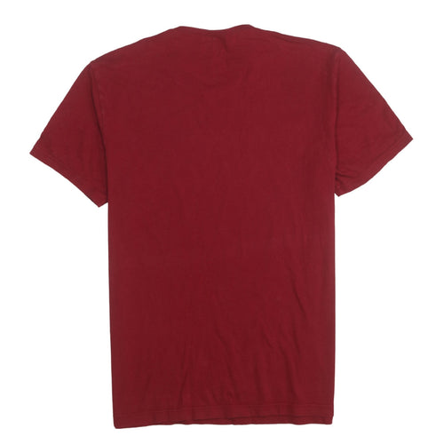 Emporio Armani Men's Red Cotton Crew Neck Short Sleeve T-Shirt Size L