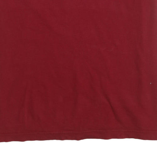Emporio Armani Men's Red Cotton Crew Neck Short Sleeve T-Shirt Size L