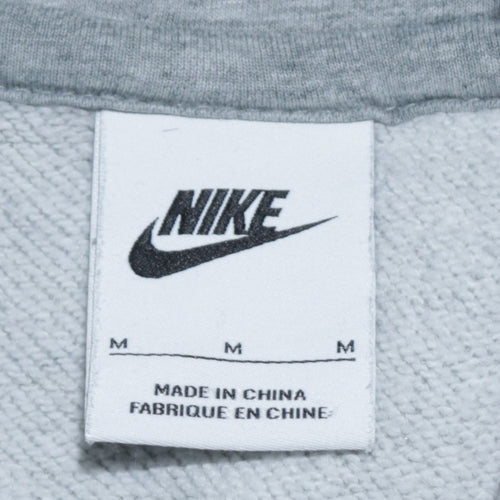 Nike Mens Grey Pullover Hoodie Medium Fleece Sweatshirt