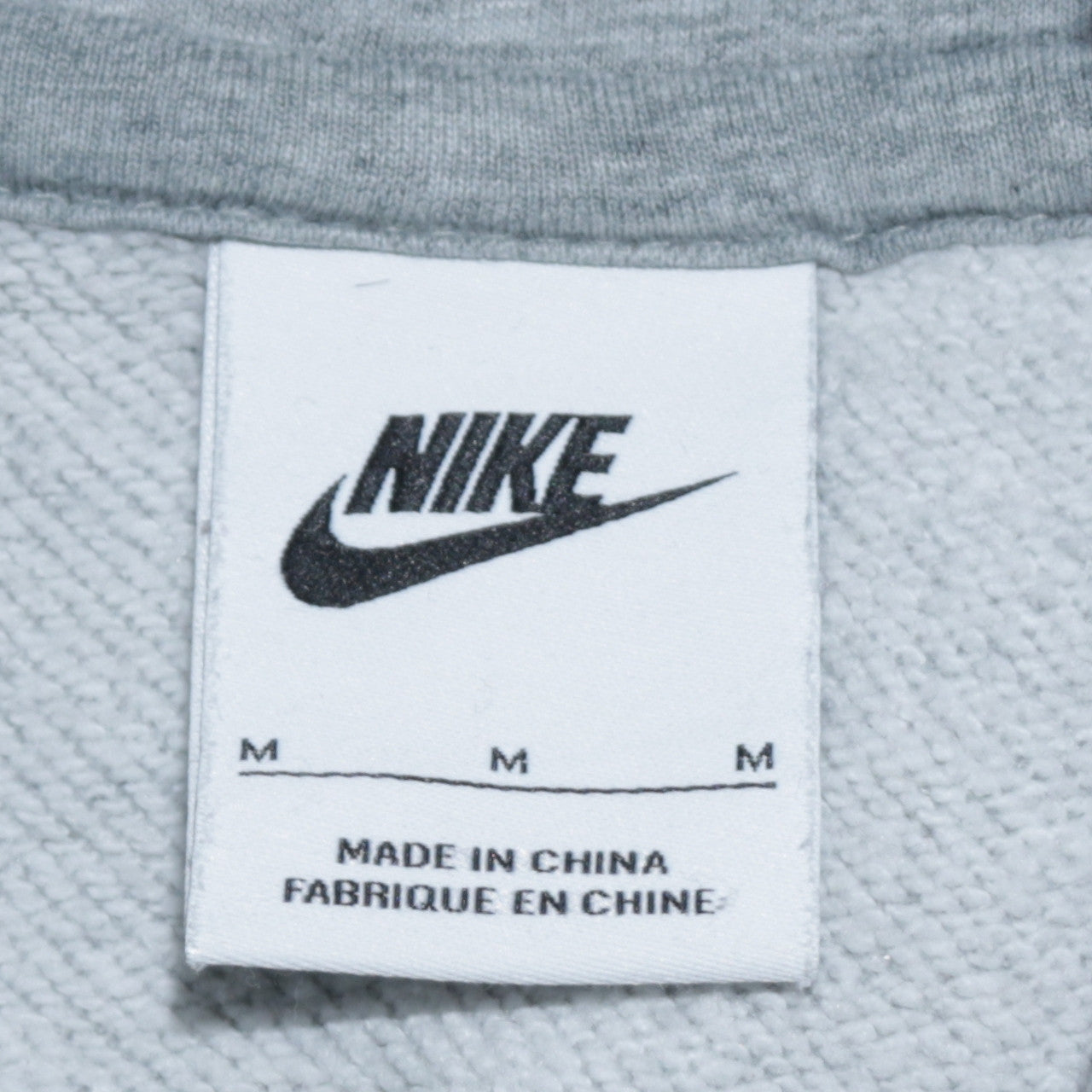 Nike Mens Grey Pullover Hoodie Medium Fleece Sweatshirt