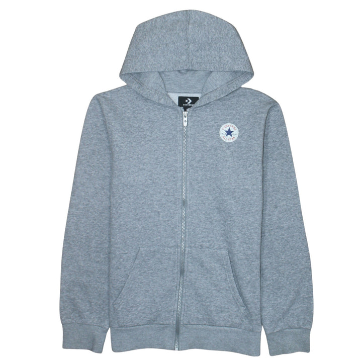 Converse Boys Grey Full Zip Hoodie XL 13-15 Years Cotton Blend Logo