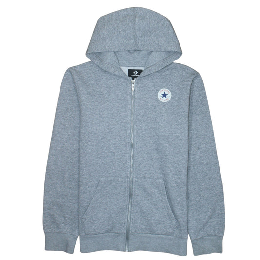Converse Boys Grey Full Zip Hoodie XL 13-15 Years Cotton Blend Logo