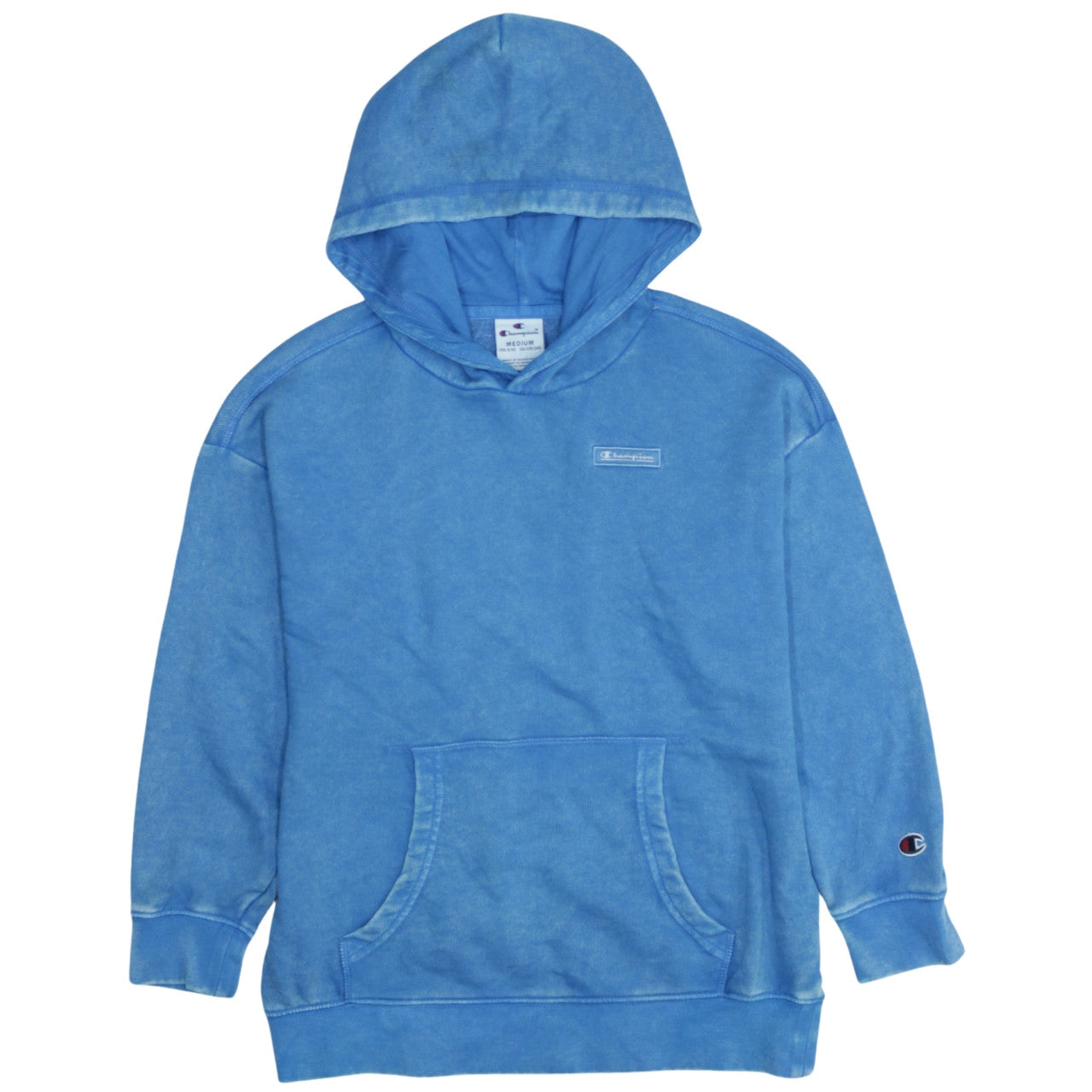Champion Boys Blue Pullover Hoodie Medium 9-10 Years Cotton Blend