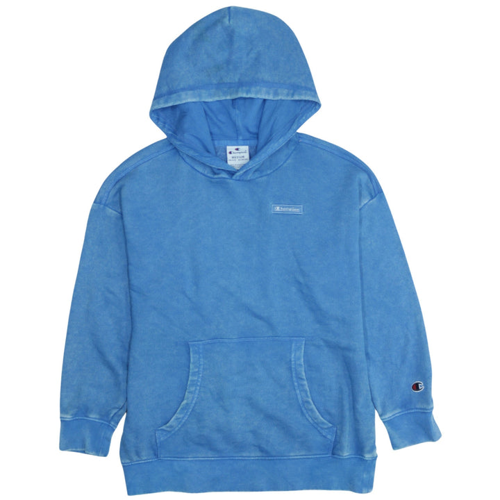 Champion Boys Blue Pullover Hoodie Medium 9-10 Years Cotton Blend