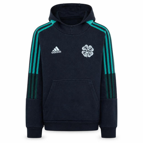 Adidas Boys Black & Teal Pullover Hoodie 13-14 Years Celtic Football Fan Gear