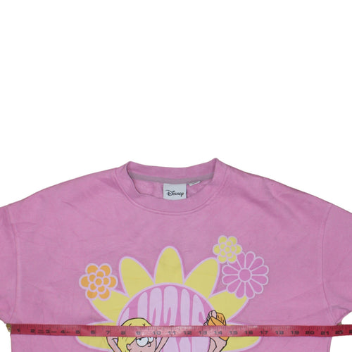 Disney Women Pink Lizzie McGuire Sweatshirt Size S 10/12 Graphic Print