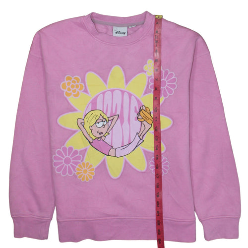 Disney Women Pink Lizzie McGuire Sweatshirt Size S 10/12 Graphic Print