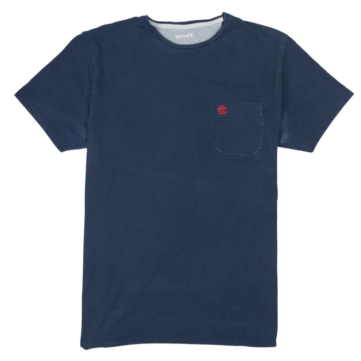 Timberland Men's Navy Blue Cotton Crew Neck Slim Fit T-Shirt L