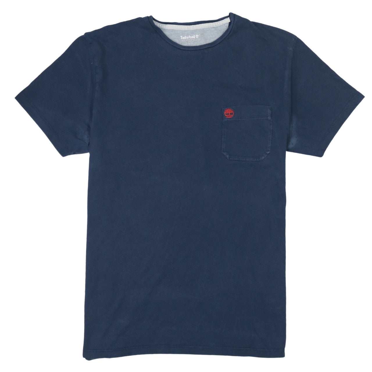 Timberland Men's Navy Blue Cotton Crew Neck Slim Fit T-Shirt L