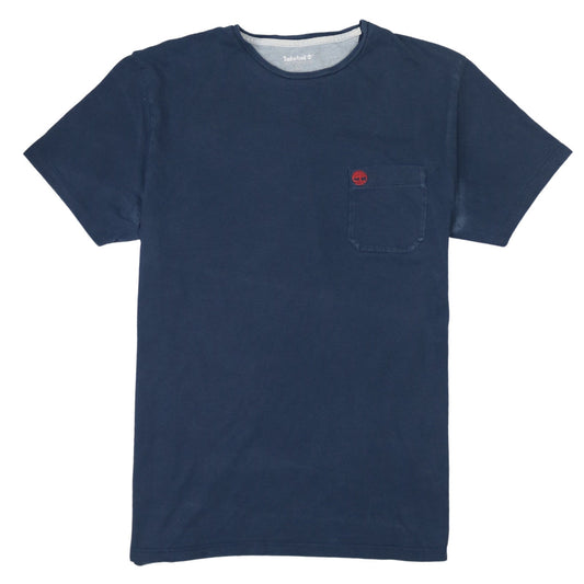 Timberland Men's Navy Blue Cotton Crew Neck Slim Fit T-Shirt L