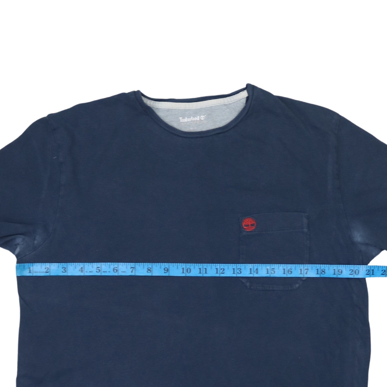Timberland Men's Navy Blue Cotton Crew Neck Slim Fit T-Shirt L