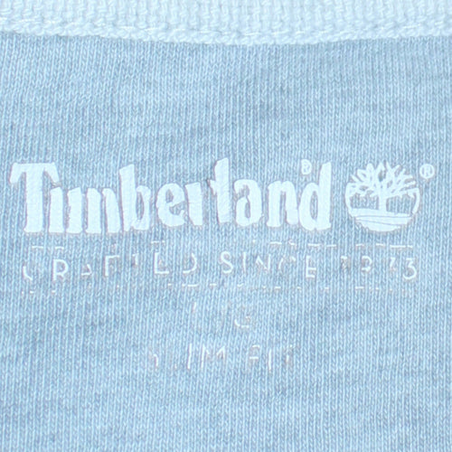 Timberland Men's Navy Blue Cotton Crew Neck Slim Fit T-Shirt L